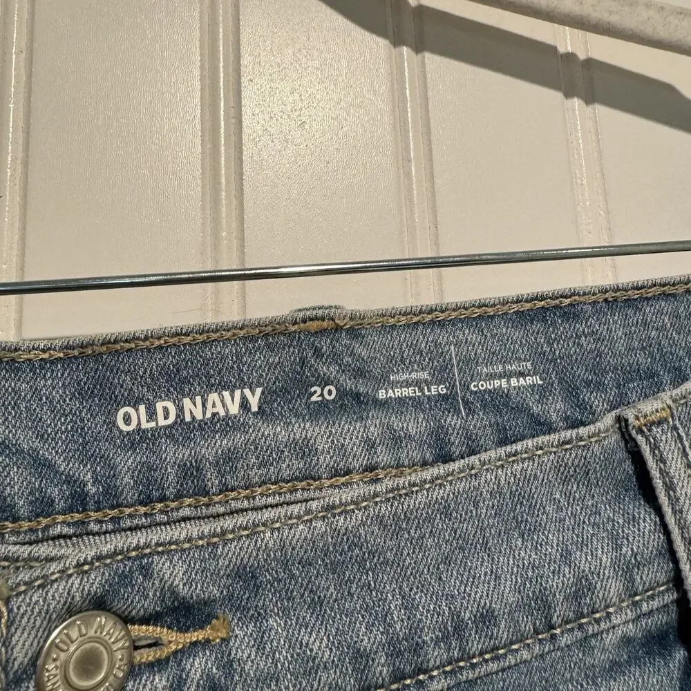 Old Navy Baggy Barrel Jeans High Rise Plus Size 20